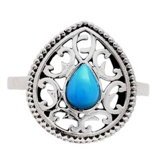 Handcrafted Triangle Gemstone Ring for Women - 925 Sterling Silver AGR1012