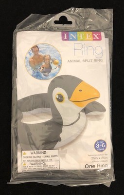 Intex ~ Animal Split Ring ~ Penguin~ Pool Float  *NEW* Ages 3-6