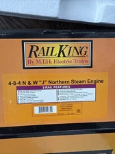 MTH Trains O Scale 4-8-4 N&W J Northern Steam Engine With Prototype Sound 2.0
