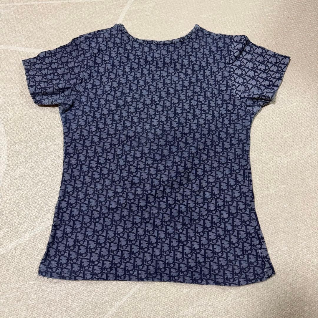 Christian Dior Trotter T Shirt Navy Stretch Y2K Monog… - Gem