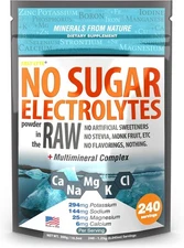No Sugar Electrolytes Powder in The Raw | Mix in Coffee, Soup, Juice, Water, ...