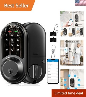 RZ06 Smart Lock with App Control - Touchscreen Keypad & Keyless Entry, Matte ...