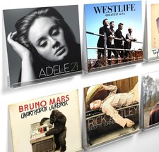 Vinyl Record Shelf Wall Mount, 12 inch Clear Acrylic Album 6 Pack,