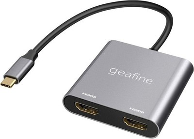 Geafine HDMI Multi Adapter, 2in1 Typ C auf HDMI Adapter Monitor für PC, Samsung 