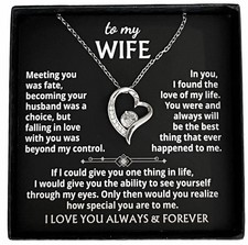 To My Wife Necklace, Christmas Gifts For Women, Anniversary Gift For Wife