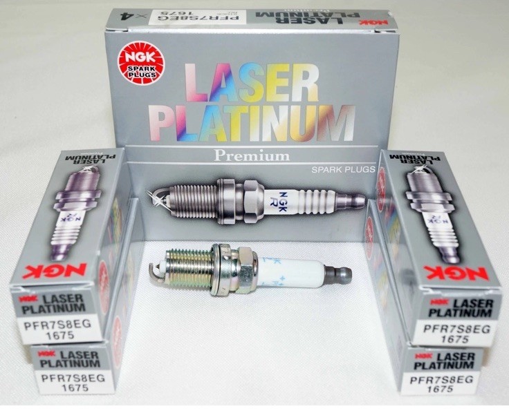 NGK 1675 PFR7S8EG Dual Platinum Spark Plugs 4PCS For Audi VW 1.8L 2.0L TSI