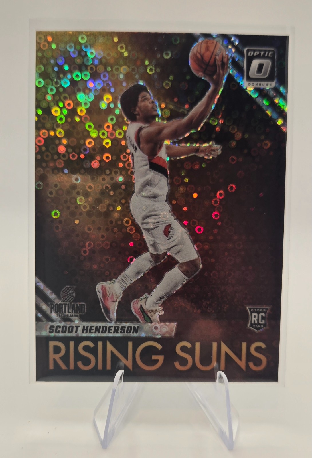 2023 Donruss Optic Rising Suns Holo Fast Break Prizm Scoot Henderson Rookie RC