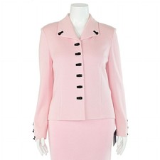 St. John Collection 2Pc Santana Knit Jacket  Top Set in Light Pink sz 12/M