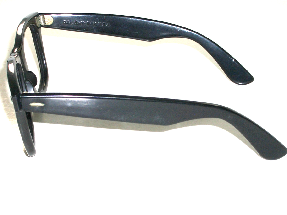 VINTAGE B&L RAY BAN L2008 THICK SHINY BLACK 5022 EYEGLASS