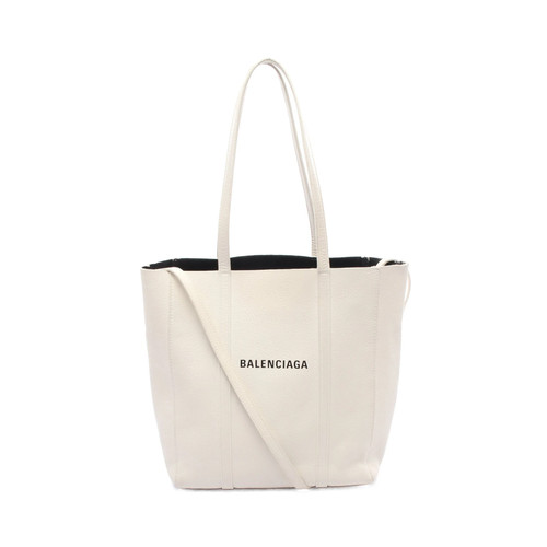 Balenciaga Everyday Tote XS Leather White 2-Way Used Authentic