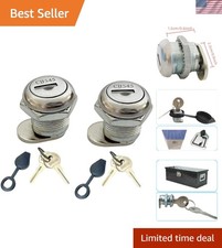 2Pcs Truck Tool Box Lock with Keys - Replacement Pickup Toolbox Lock Cylinder...