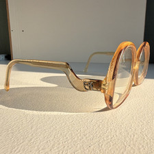VTG Funky Rare Emmanuelle Khanh Glasses 70s 80s Frame France 54/18 Drop Temple