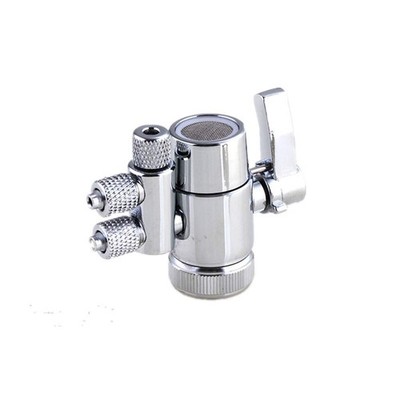 PureSec 2 Way Kitchen Faucet Diverter Two 1/4'' OD Tubing Outlet, Chrome