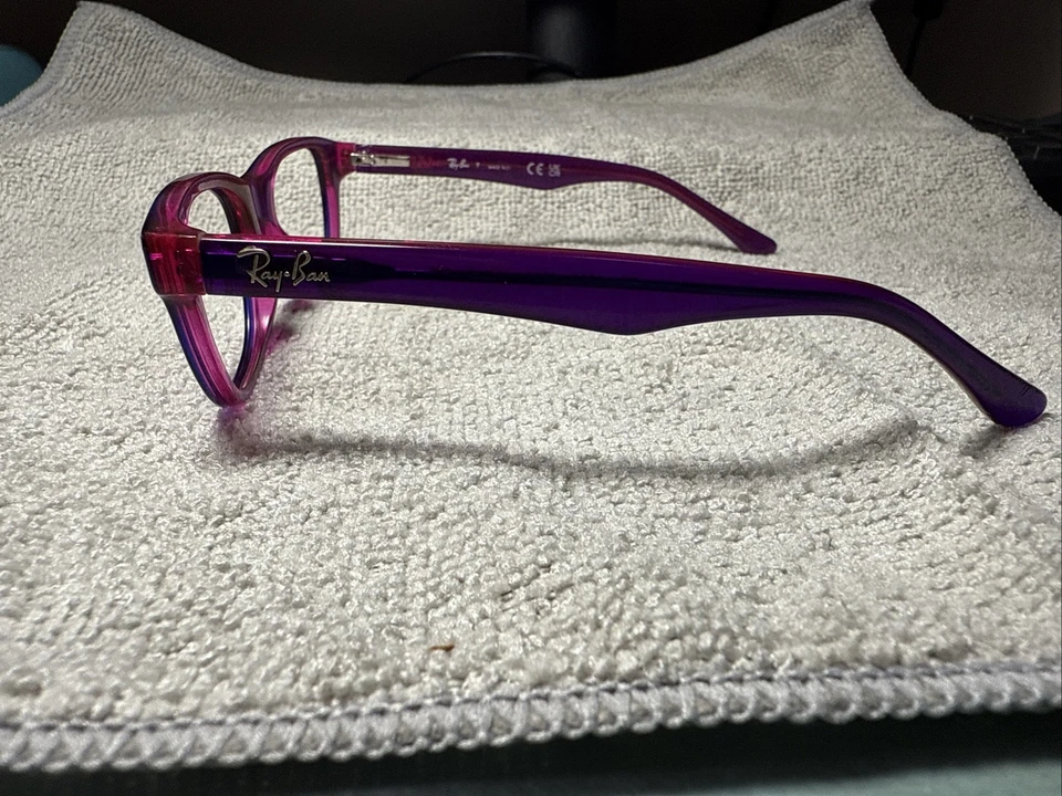 Ray-Ban RB 1555 3666 Women's Purple Pink Rectangular Eyeglasses Frames 48-16 130 - Image 2 of 4
