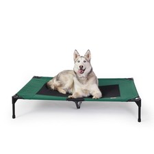 Original Pet Cot Elevated Dog Bed Green/Black Mesh X-Large 50 X 32 X 9 Inches