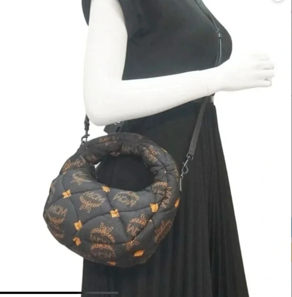 MCM authentic black padded shoulder or crossbody bag - Image 3 of 4