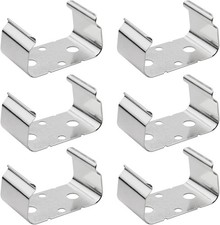 6PCS Metal 9-Volt Battery Clips Holder Clip AA Double Holder...