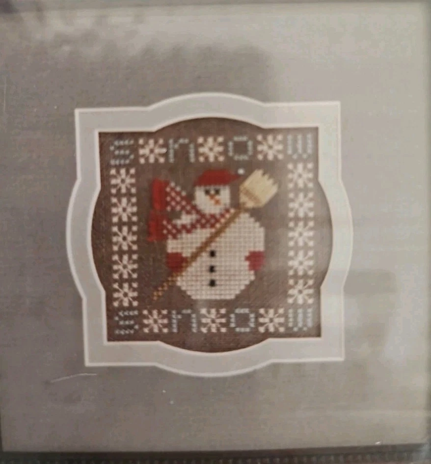 The Drawn Thread SNOW Counted Cross Stitch Pattern & 32 Count Linen SNOWMAN  - Image 2 of 3