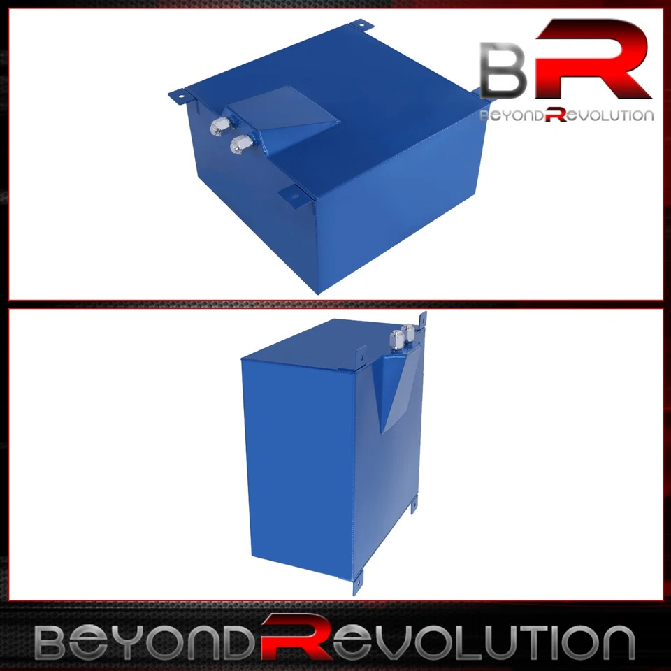 Tanque de combustible de gas de aluminio azul de 13 galones/50 litros + accesorios giratorios para línea de aceite Foto 2 de 4