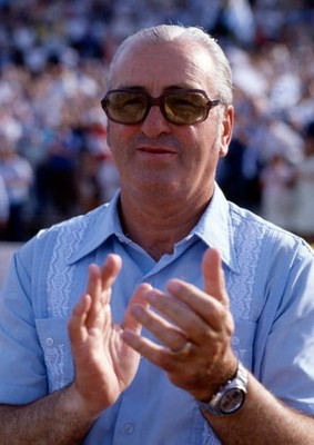 Uruguay manager Roque Maspoli before a match during Copa de Oro in- Old Photo