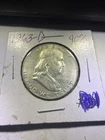 1963 D FRANKLIN HALF DOLLAR 90% SILVER RAW COIN UNC.