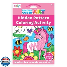 Ooly Undercover Art Hidden Pattern Coloring Activity Art Cards - 12 Unique an