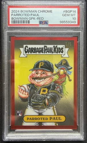 Paul Skenes [Red] #BGP-14 2024 Bowman Chrome Garbage Pail Kids card