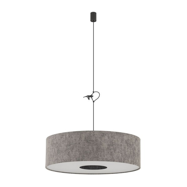 HäNgelampe Esszimmer Stahl Stoff E27 Verstellbar L:65 Cm Pendelleuchte Esstisch-image