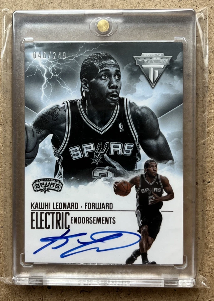 2013-14 NBA Panini Titanium San Antonio Spurs Kawhi Leonard Autograph #/249 - Image 3 of 3