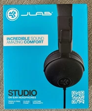 JLab Audio Wired On-Ear Headphones - Black