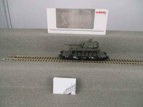 Märklin Spur H0 48798 Schwerlast-Flachwagen Rlmmps Kampfpanzer der DB in OVP | Condition: Gebraucht