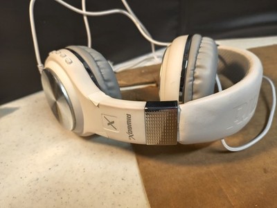 BLUETOOTH HEADPHONES Folding Stereo Wireless RIWBOX XBT89 White w. Bag, & Cords