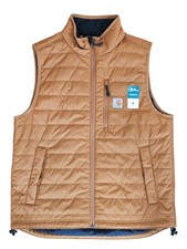 Carhartt Gilliam Rain Defender Insulated Vest Men's M Brown 102286 Full Zip