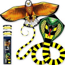 Kite for Ages 812, Easy to Fly and Assemble Rocket Kites for Beginner, Single...
