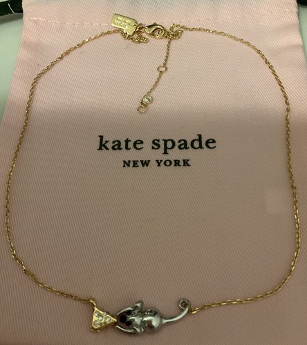 NUEVO CON ETIQUETAS Collar Kate Spade Año de la Rata Ratón y Queso Nueva York con Bolsa para el Polvo KS - Imagen 6 de 17