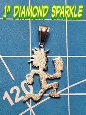DIAMOND HATCHETMAN 1" charm  stainless steel icp insane clown posse twiztid RARE