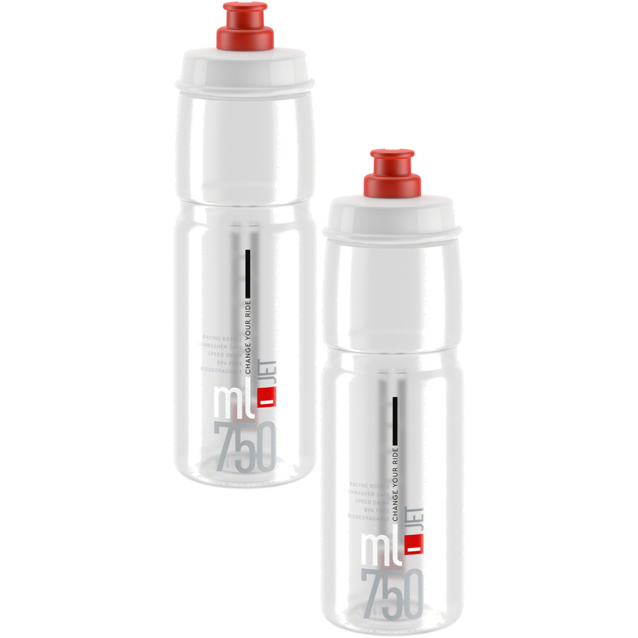 750ml - Clear/red