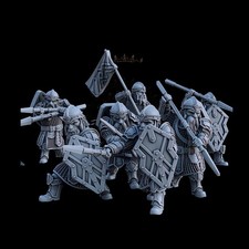 Dwarf Spearmen X7: 28mm Fantasy Wargames and Collectors Miniatures
