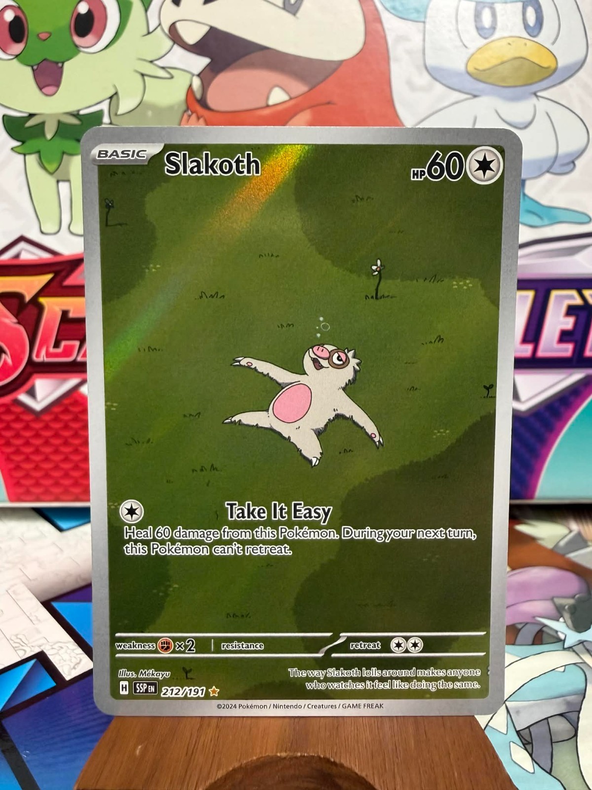 Slakoth 212/191 Illustration Rare - Surging Sparks - Pokemon TCG - SHIPS FAST
