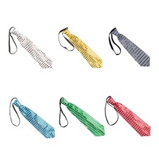 LED Light Up Pre-Tied Necktie Glitter Sequins Luminous Tie Club Party Neckwear