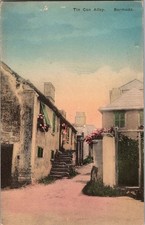 Postcard Tin Can Alley St. Georges Bermuda Albertype Unposted