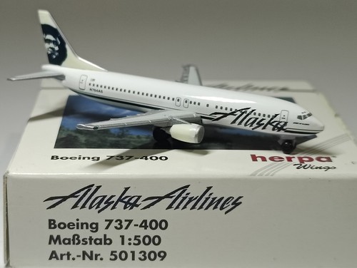 Herpa Wings 501309 Alaska Airlines Boeing 737-400 1/500 - Bild 1 von 5