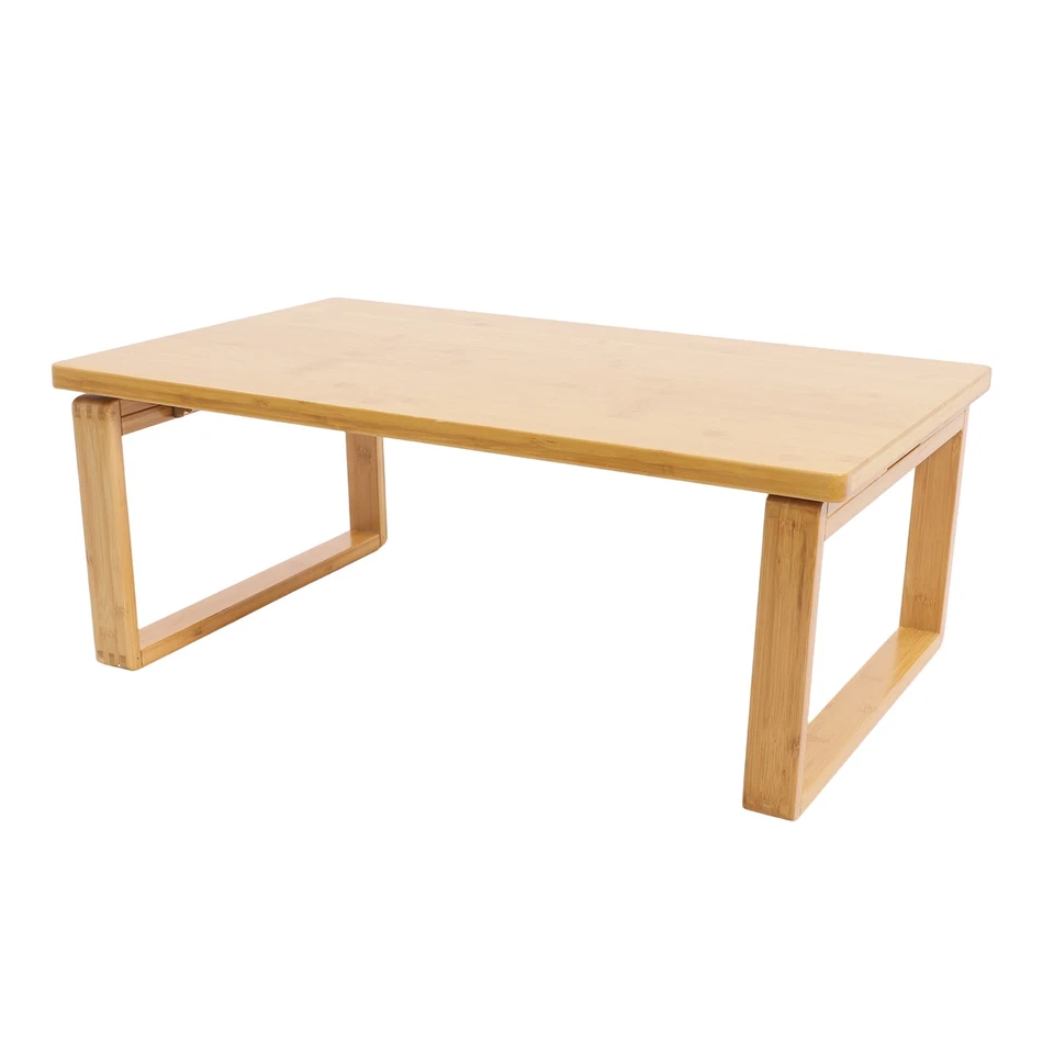 Klappbarer Couchtisch, Logfarbe Beistelltisch aus Bambus, Bodentisch für Studios - Bild 4 von 4