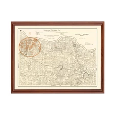 Old Map of Wichita County, TX 1918 - Vintage Texas Art