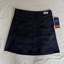 French Toast Girls Navy Pleated School Uniform Skort Size 8 Adjustable Waist NWT