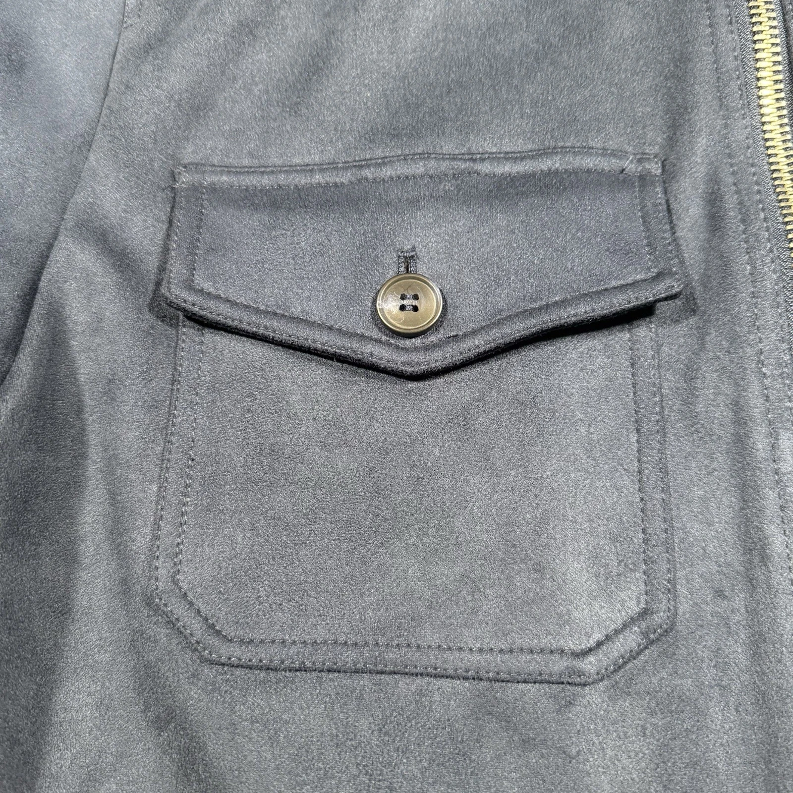 Robert Graham Vegan Suede Large Navy Blue Field Jacket NWT. $248 - product detail image 11