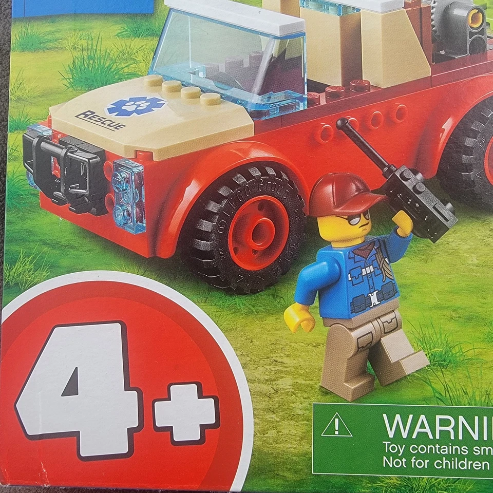 LEGO City Wildlife Rescue Off-Roader 60301 Mini Figs Lion Cub Snake Toy RETIRED  - Image 3 of 4