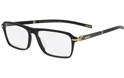Chopard VCH310  Mens Black Rectangle Carbon Fiber Eyeglasses NEW!