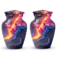 Cosmic Aurora 3Inch Pack Of 2 - Miniature Urns For Human Ashes - Adult