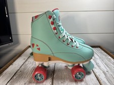 Roller Derby Quad Roller Skates Teal Red Womens 4-7 Youth 3-6 Retro Style